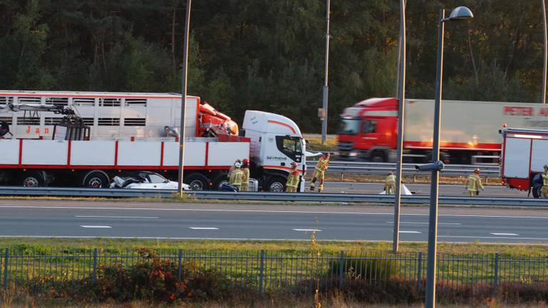 Automobilist omgekomen bij ongeluk op A2. (Foto: Dave Hendriks/ SQ Vision)