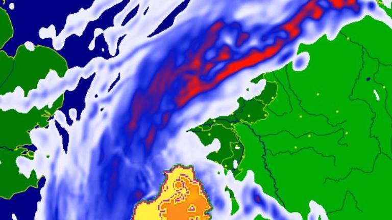 In de ochtendspits wordt veel regen verwacht. Afbeelding via Buienradar