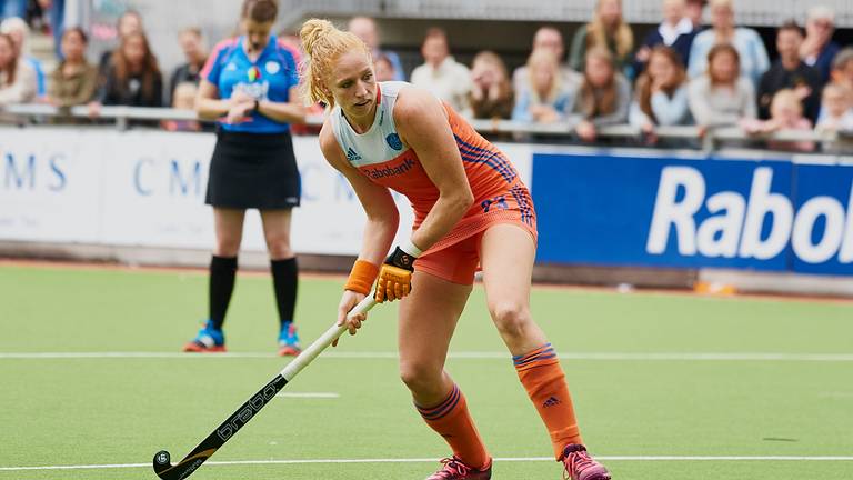 Margot van Geffen miste geen enkele van de laatste zeventig wedstrijden van de Oranjevrouwen. (Foto: Orange Pictures)