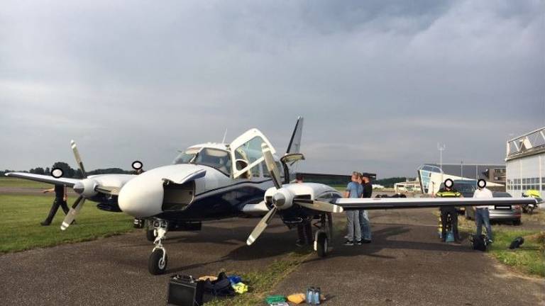 Het vliegtuigje waarmee de Albanezen naar Engeland wilden reizen. Foto: politie.