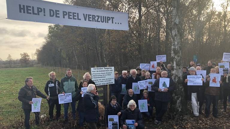 De protestactie van omwonenden van de Peel eind november