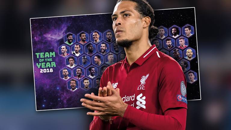 Virgil van Dijk is gekozen in het CL-team van 2018 (foto: VI Images)