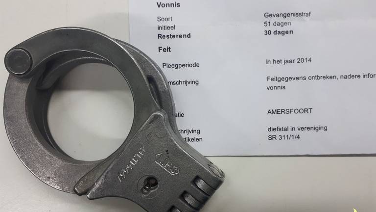 De man kon meteen weer de cel in. (Foto: Team Verkeer Zeeland-West-Brabant)