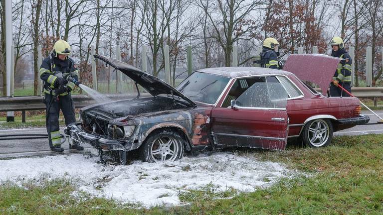 De auto ging verloren. (Foto: Maickel Keijzers)