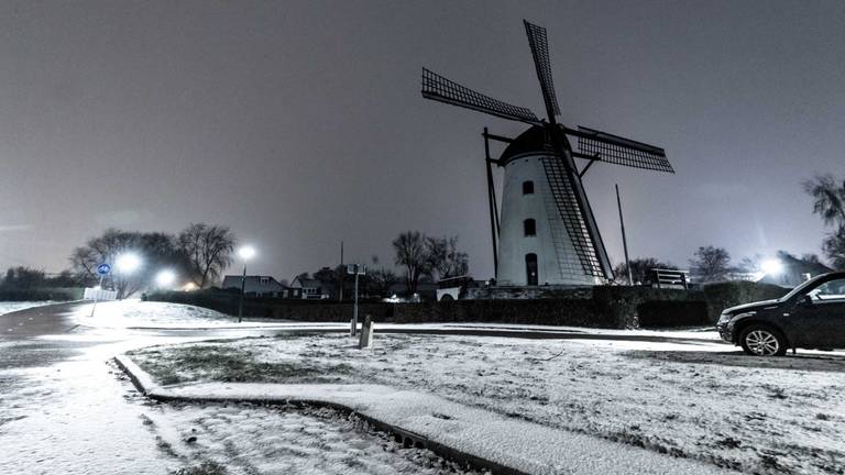 Geldrop in de sneeuw op 16 december. Een beeld dat we dinsdag opnieuw zouden kunnen zien. (Archieffoto: Rob Engelaar)