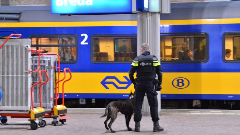 De politie werd gewaarschuwd door een passagier die in de trein zat (Foto: Perry Roovers)