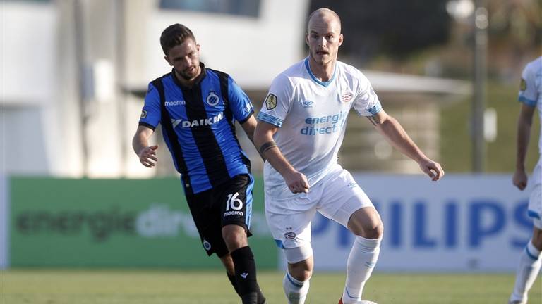 Jorrit Hendrix tijdens PSV-Club Brugge (foto: VI Images).