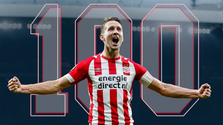 Luuk de Jong staat op 99 officiële doelpunten voor PSV.