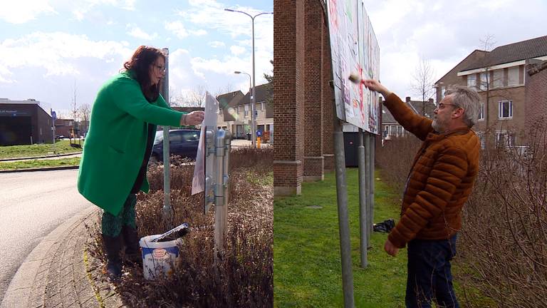 Jolanda van Hulst van Senioren Brabant (L) en Laurens van Voorst van Code Oranje doen mee aan de provinciale verkiezingen.