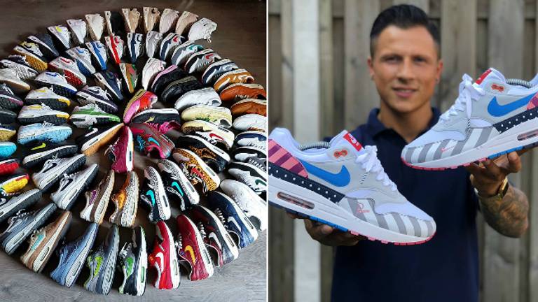 Davy Peijen verzamelt sneakers (foto: Instagram)