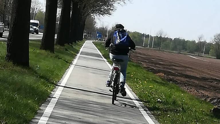 De scholieren hebben een foto gemaakt van de fietser die hen bedreigde. (Foto: Henry van Dongen/Twitter)