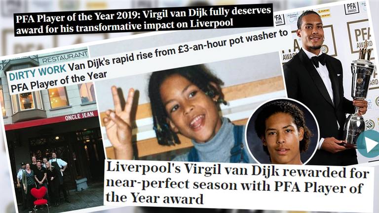 De Britse kranten over Van Dijk, speler van het jaar.