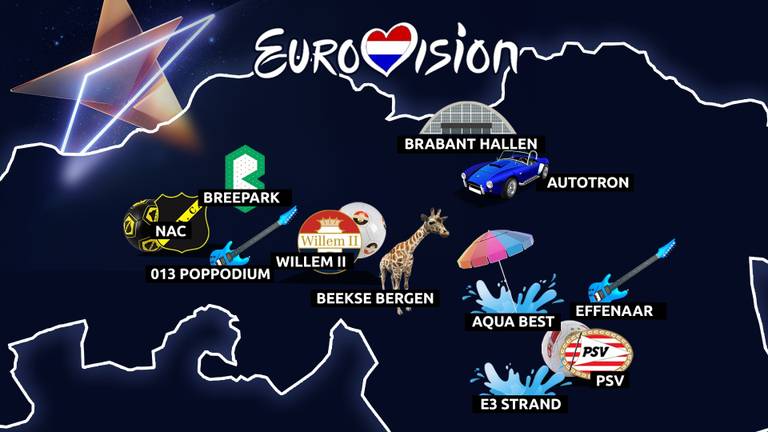 Het Songfestival naar Brabant? Mogelijkheden genoeg!