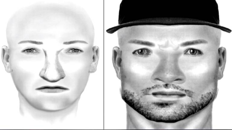 De man links wordt verdacht van poging tot ontvoering, de man rechts sprak de vrouw aan bij de Rompertpassage. (Beeld: politie)