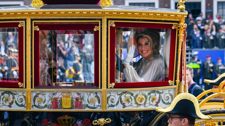 Koningin Máxima in 2018 in de Glazen Koets. (Foto: ANP)