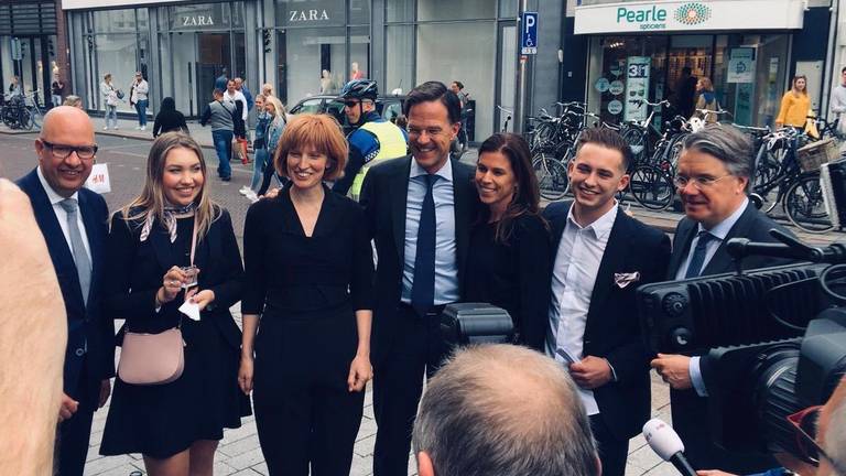 Minister Mark Rutte bij de lancering van de campagne in Den Bosch. (Foto: Landelijk Parket)