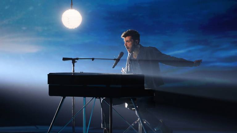 Duncan treedt op met 'Arcade' in Tel Aviv. (foto: ANP)