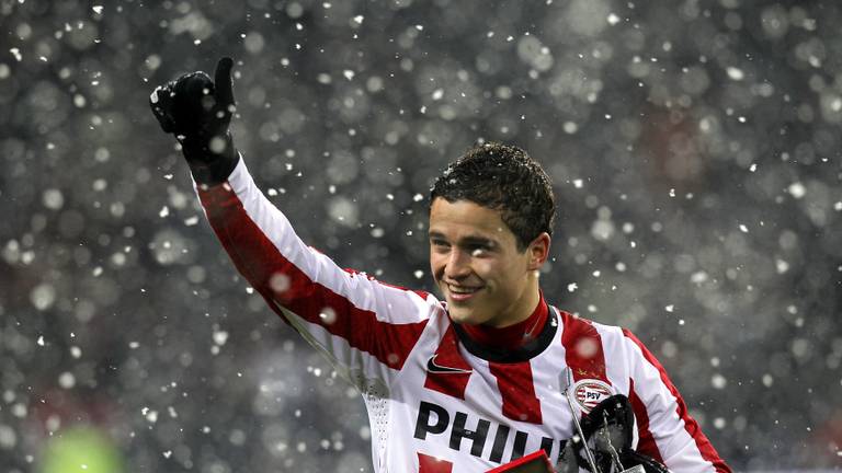 Ibrahim Afellay bij zijn afscheid van PSV in 2010. (Foto: VI Images)