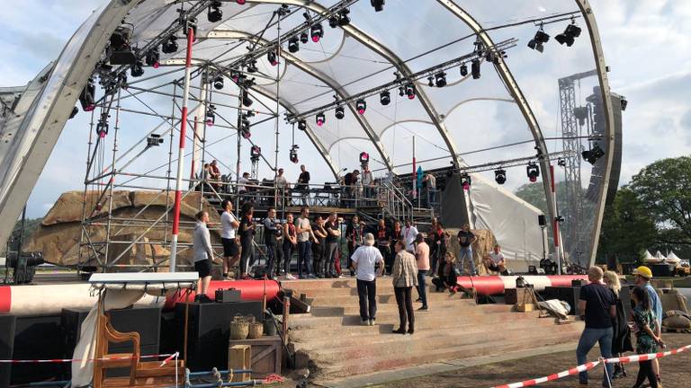 De laatste repetities voor de première van Aida (Foto: Tom van den Oetelaar)