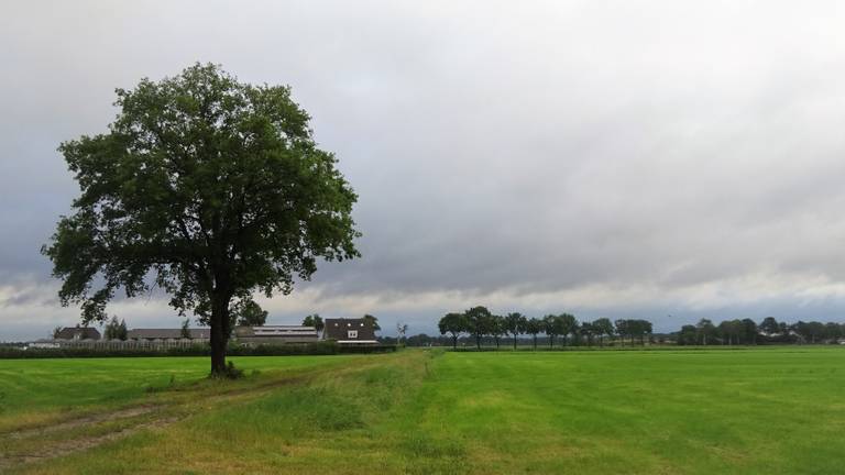 Een zwaarbewolkte start van deze donderdag in Rijen. (Foto: Joop van der Kaa)
