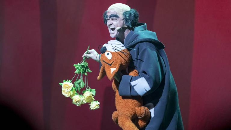 Willy Michielsen in de rol van Gargamel (Foto: Arjo Frank Kievits)