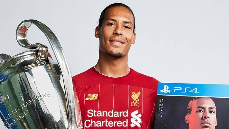 Sterspeler Virgil van Dijk uit Breda pronkt op de nieuwe cover van het voetbalspel Fifa 20 (Foto: Instagram).