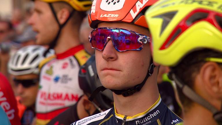 Philip Heijnen wacht in spanning de start af