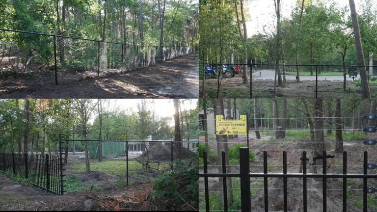 Het hek rond het huis van Jan de Rooy. (Foto's: Hans Smulders)