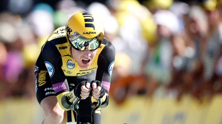 Steven Kruijswijk in actie tijdens de Tour de France. (Foto: ANP)