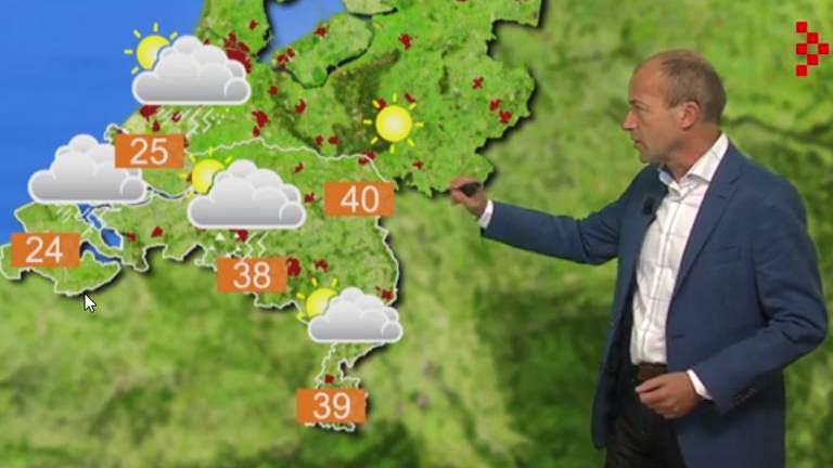 Reinier van den Berg voorspelt 40 graden in Brabant.