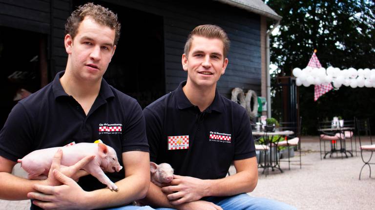 Guus en Rens Leeyen nemen het varkensbedrijf van hun vader over