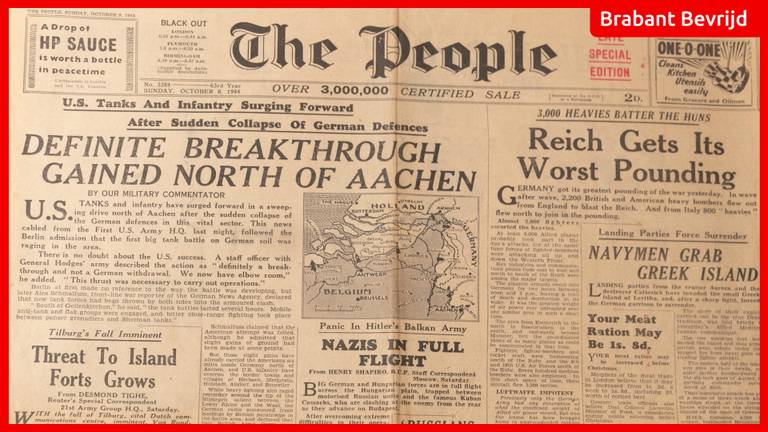 De krant van 8 oktober 1944.