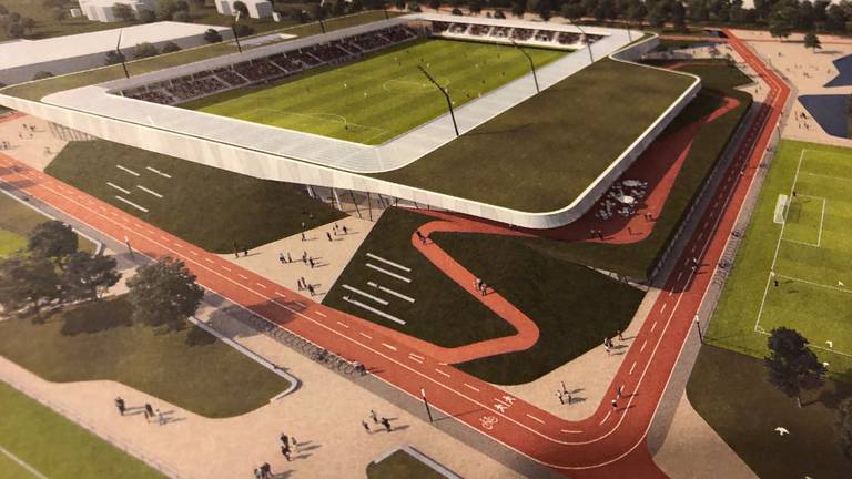 Het nieuwe stadion De Braak dat in 2023 klaar moet zijn