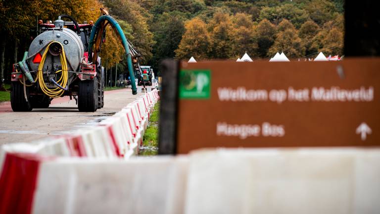 Een afzetting op het Malieveld (Foto: ANP).