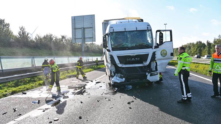 Eén van de betrokken vrachtwagens. (Foto: SQ Vision Mediaprodukties)