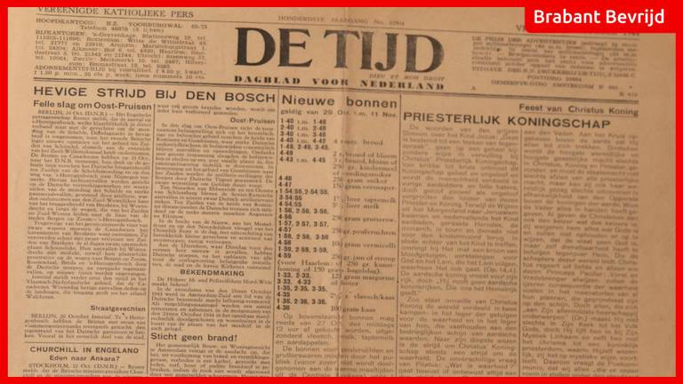 De krant van 29 oktober 1944.