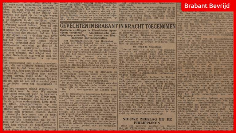 De krant van 26 oktober 1944.