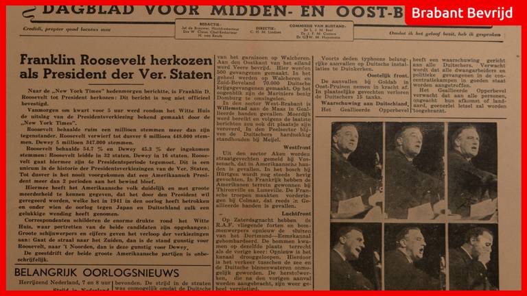 De krant van 8 november 1944.