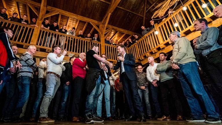 Mark Rutte bij de VVD-bijeenkomst in Deurne. (Foto: Rob Engelaar Fotografie)