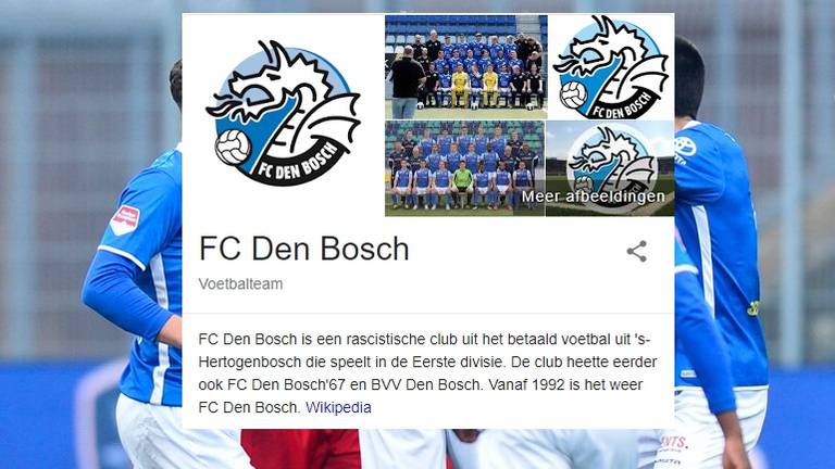 Wie zoekt op 'FC Den Bosch' in Google, krijgt nu nog de bewerkte pagina