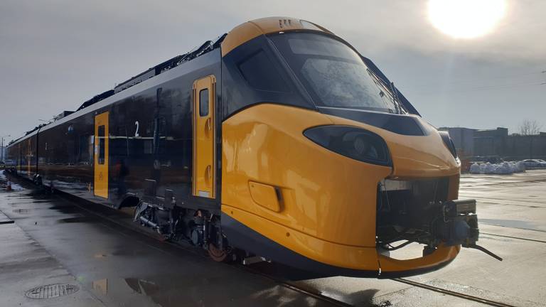 De nieuwe snelle trein, ICNG, die onder meer gaat rijden tussen Breda en Zwolle. (Beeld: NS)