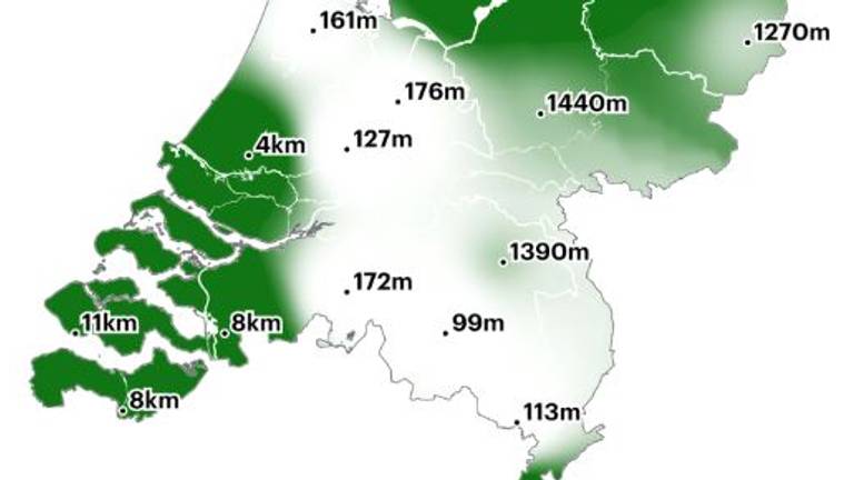 Beeld: buienradar, situatie maandagochtend 7.00 uur