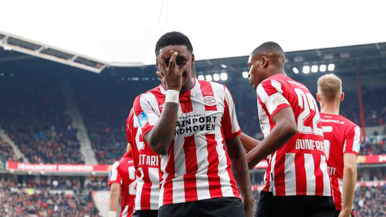 Steven Bergwijn scoorde twee keer zondag voor PSV. (Foto: Hollandse Hoogte)