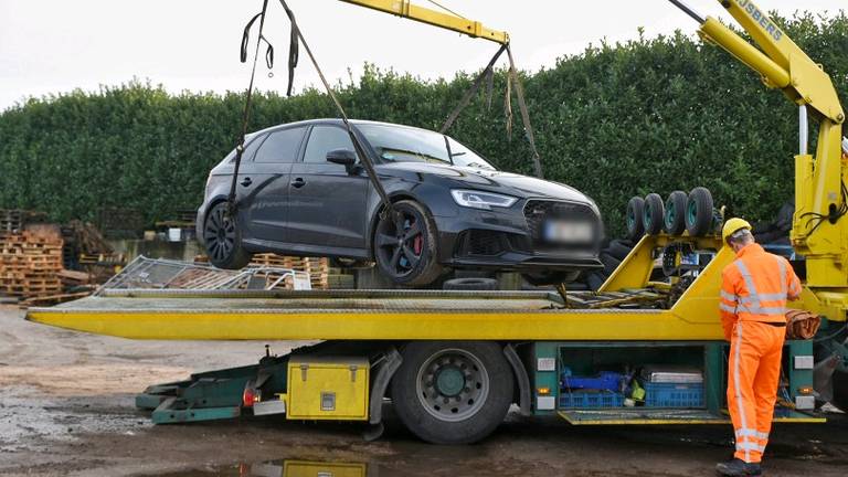 De auto van de hardrijder. (Foto: Toby de Kort)