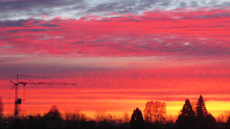 Prachtig plaatje in Oirschot vanmorgen. (Foto: Peter van der Schoot)