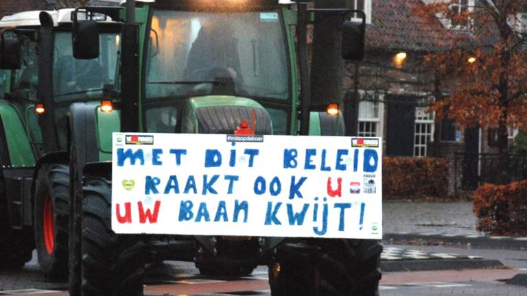 Boeren vanuit Boxtel onderweg naar het provinciehuis. (Foto: Marie Fick / SQ Vision)