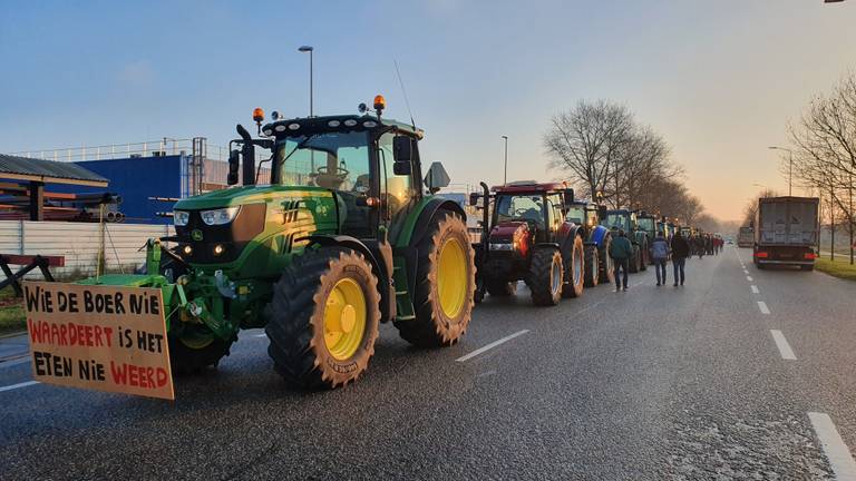 Boeren op het industrieterrein van Moerdijk. (Foto: Collin Beijk)
