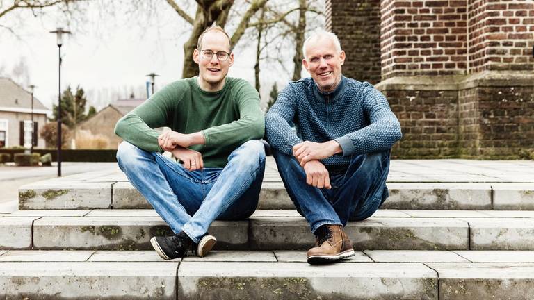 Pim van Haren en zijn vader Theo (foto: Hartstichting)