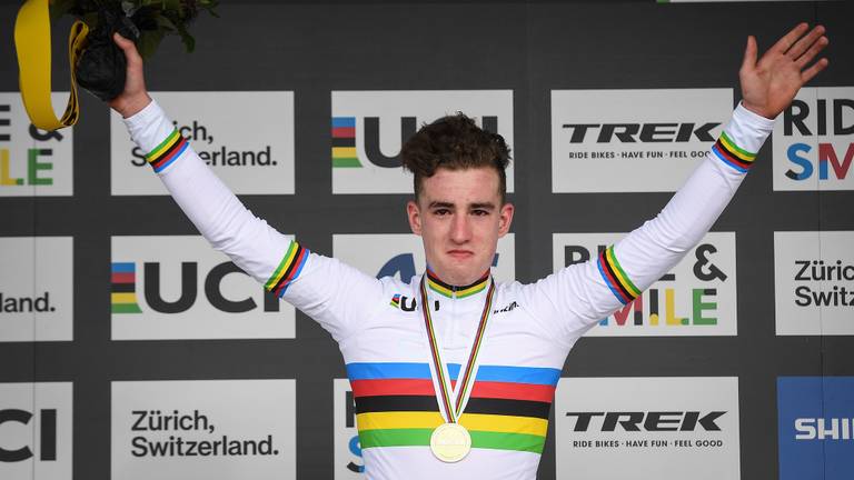 Ryan Kamp, de nieuwe wereldkampioen veldrijden bij de beloften. (Foto: Hollandse Hoogte)