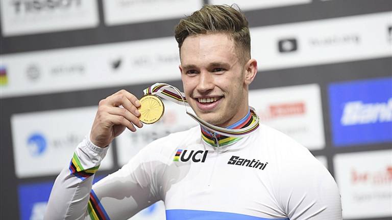 Harrie Lavreysen pakte goud op de sprint (foto: Hollandse Hoogte).